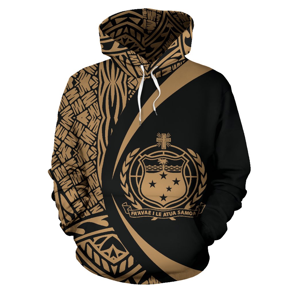 Samoa Polynesian Hoodie Circle Style Golden Color - Polynesian Pride
