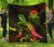 Tuvalu Polynesian Premium Quilt - Turtle With Blooming Hibiscus Reggae - Polynesian Pride