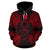 Pohnpei Polynesian ll Over Hoodie Map Red - Polynesian Pride