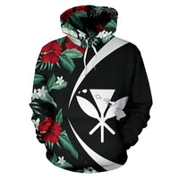 Kanaka Tropical Hibiscus Garden Mystery Hoodie Circle Style - Polynesian Pride