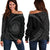 Hawaii Polynesian Women's Off Shoulder Sweater 01 White - Polynesian Pride