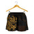 Polynesian Hawaii Women's Shorts - Kanaka Maoli Gold Turtle - Polynesian Pride