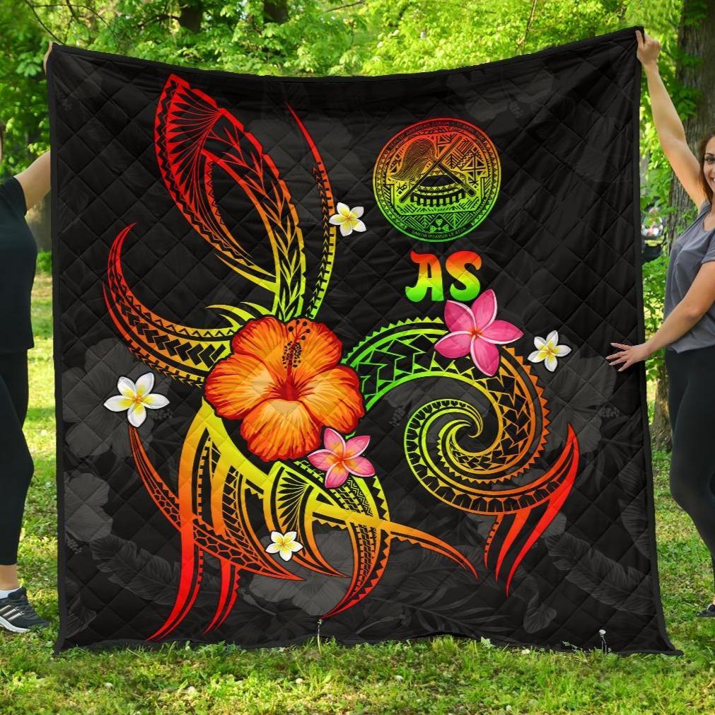 American Samoa Polynesian Premium Quilt - Legend of American Samoa (Reggae) - Polynesian Pride