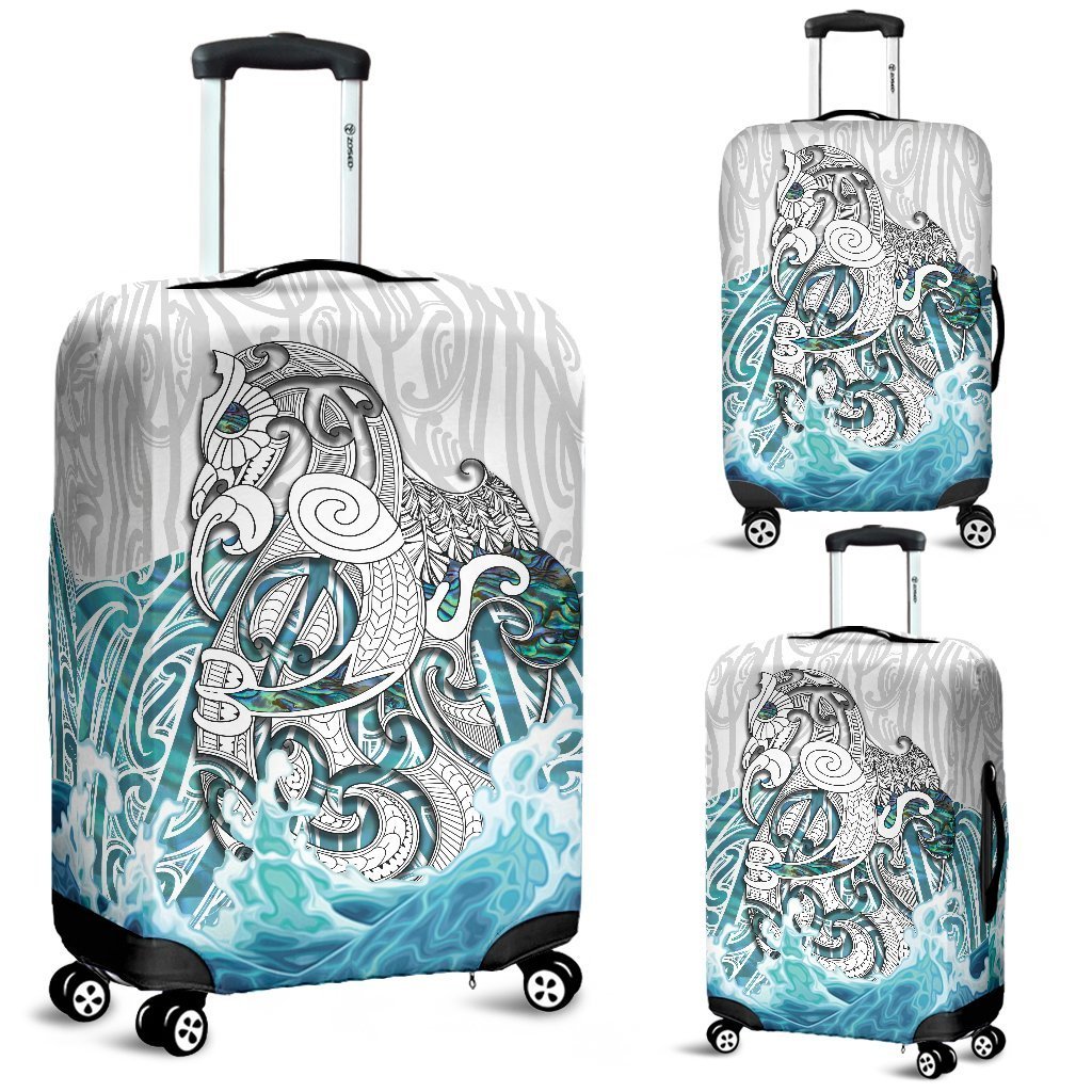 Maori Manaia The Blue Sea Luggage Covers, White White - Polynesian Pride