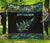 Aotearoa New Zealand Maori Premium Quilt Silver Fern - Paua Shell Black - Polynesian Pride