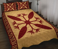 Hawaiian Quilt Pattern Flora Quilt Bed Set - Polynesian Pride