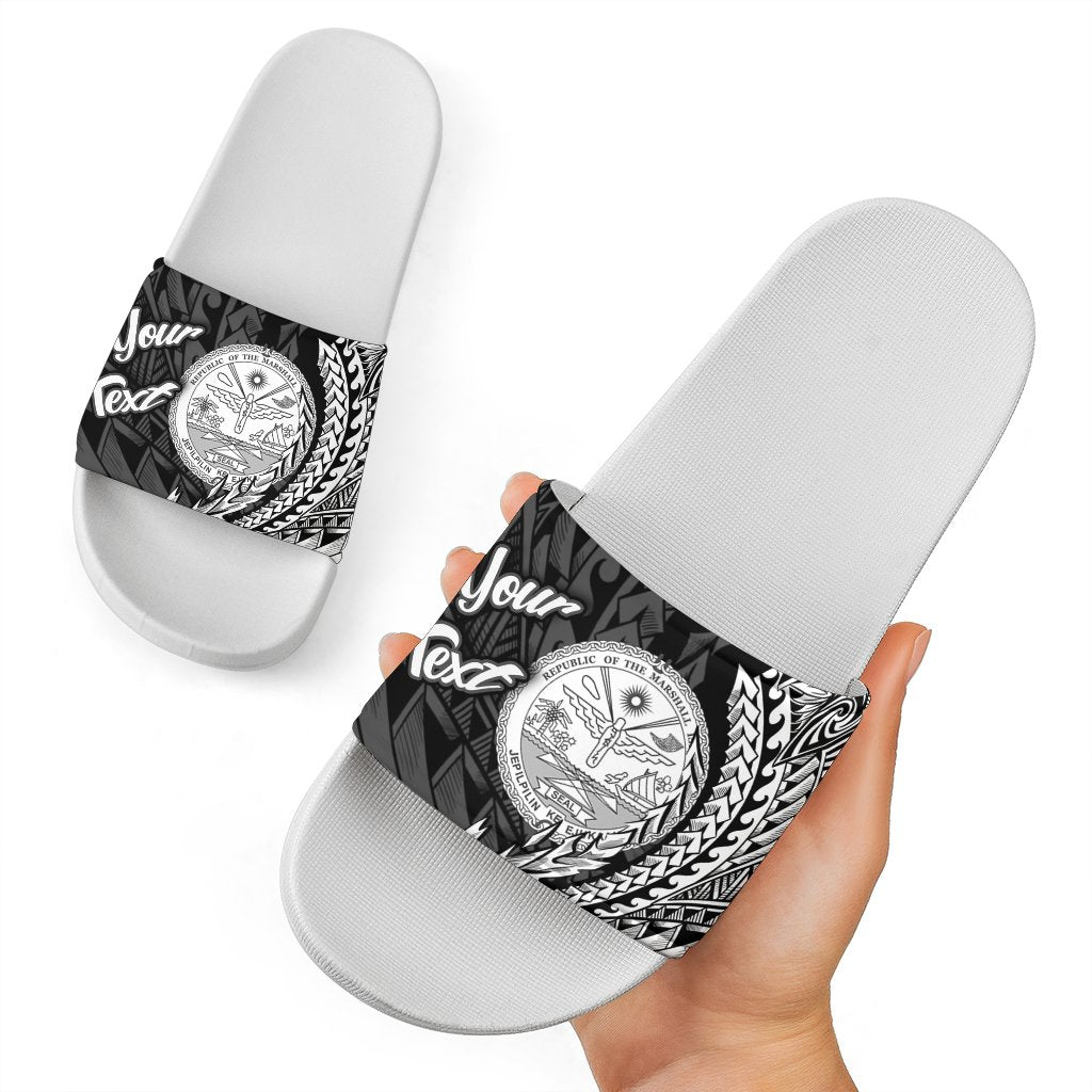 Marshall Islands Slide Sandals - Custom Personalised Wings Style White - Polynesian Pride