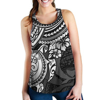 Pohnpei Polynesian Racerback Tank (Women) - Polynesian White Turtle - Polynesian Pride