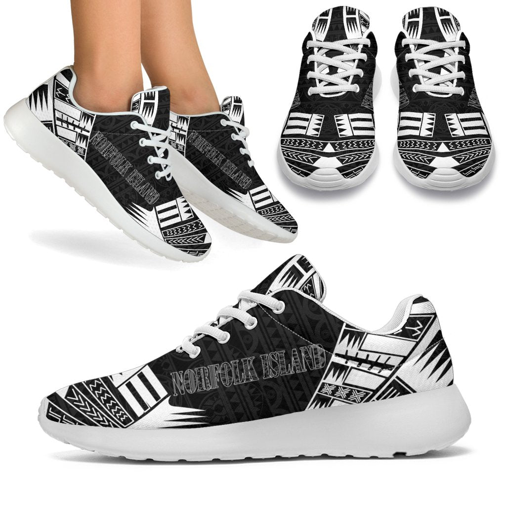 Norfolk Island Sport Sneakers - Polynesian Tattoo Black - Polynesian Pride