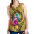 Guam Polynesian Women's Racerback Tank - Floral With Seal Gold - Polynesian Pride