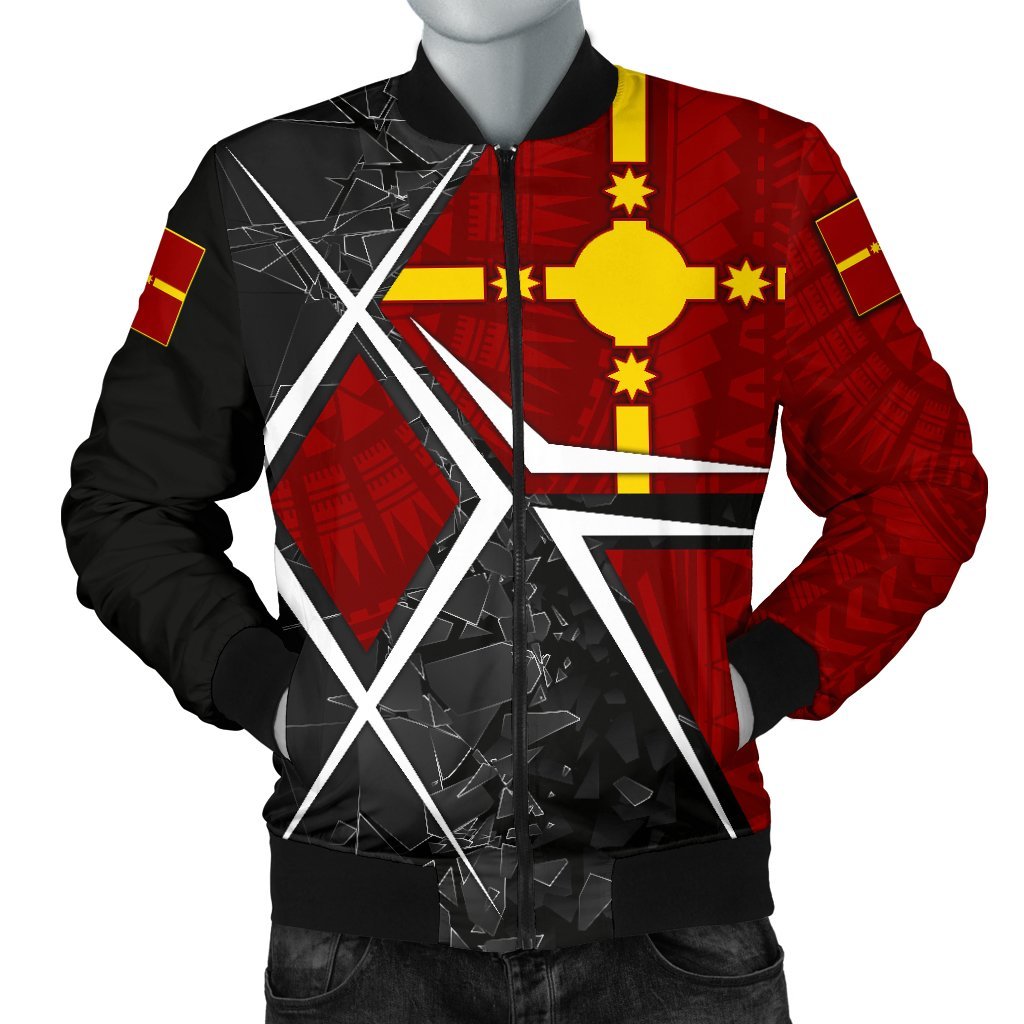 Rotuma Polynesian Bomber Jacket - Rotuman Flag Red Unisex - Polynesian Pride