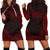 Papua New Guinea Women's Hoodie Dress - Polynesian Red Chief Red - Polynesian Pride