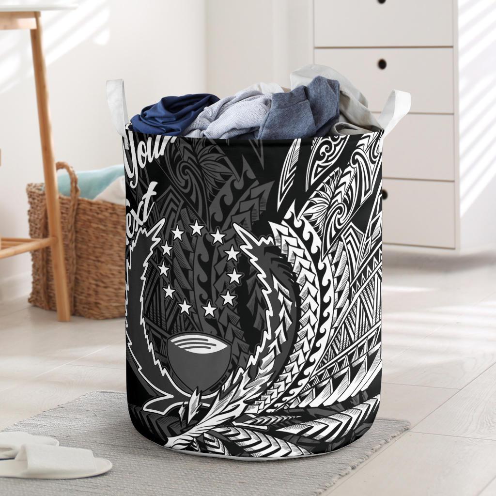 Pohnpei State Laundry Basket - Custom Personalised Wings Style Laundry Basket - Pohnpei State One Size Black - Polynesian Pride