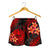 Tahiti Polynesian Women Shorts - Red Plumeria - Polynesian Pride