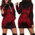 Palau Polynesian Hoodie Dress Map Red Red - Polynesian Pride