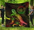 Palau Polynesian Premium Quilt - Turtle With Blooming Hibiscus Reggae - Polynesian Pride