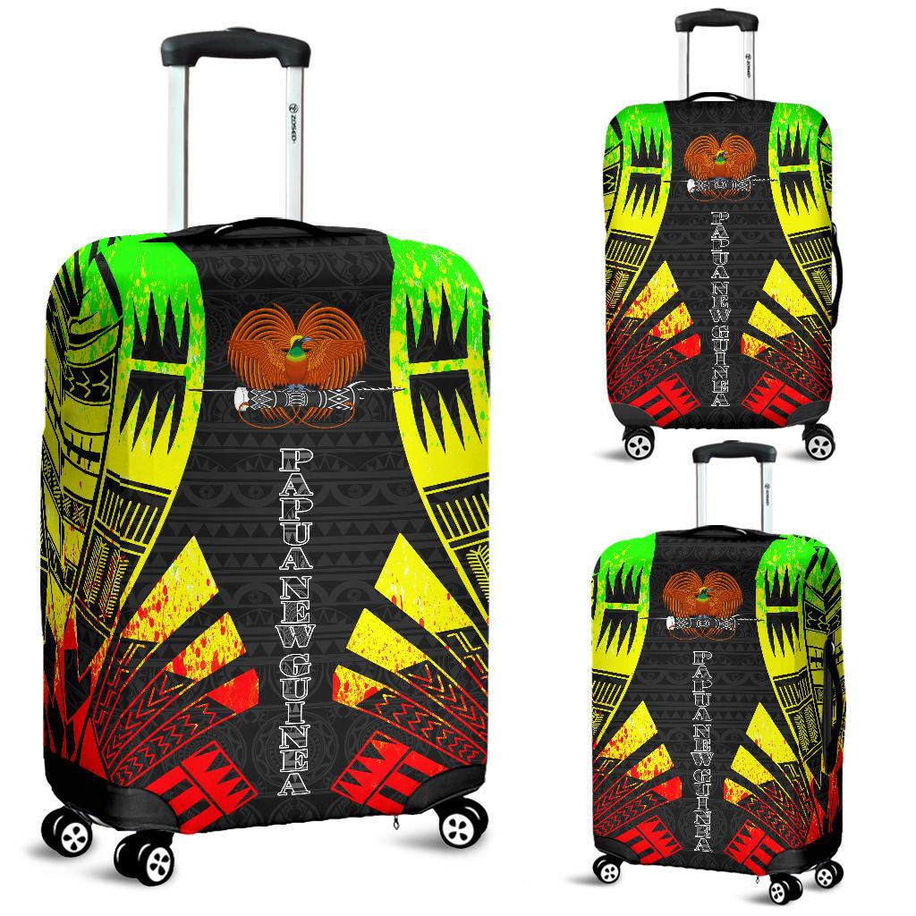 Papua New Guinea Luggage Cover - Polynesian Tattoo Reggae Reggae - Polynesian Pride
