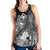 Guam Women's Racerback Tank - Humpback Whale with Tropical Flowers (White) - Polynesian Pride