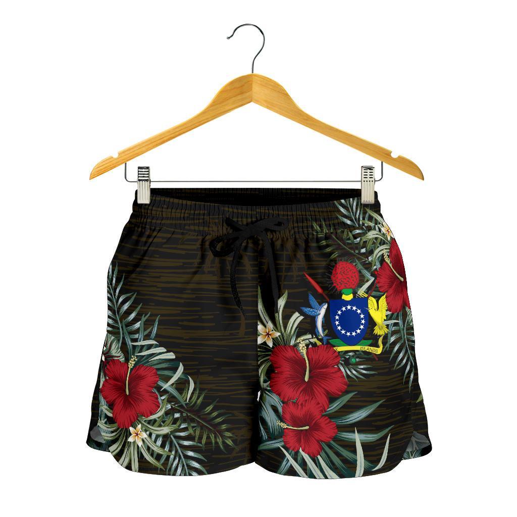 Cook Islands Hibiscus Women'S Shorts Women White - Polynesian Pride