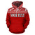 Tokelau Polynesian ll Over Custom Hoodie Red Horizontal - Polynesian Pride