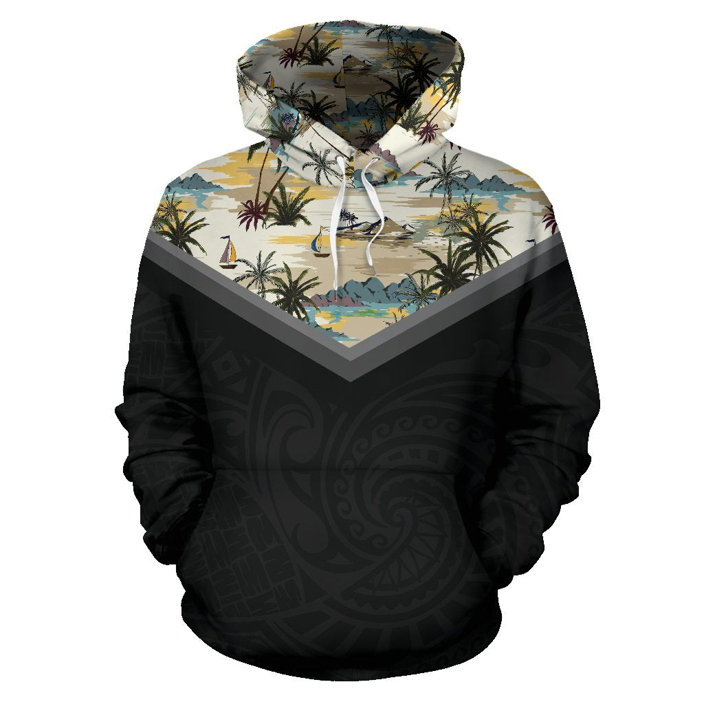 Hawaiian Pattern Vintage Hoodie Panted Picture - Polynesian Pride