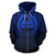 Guam All Over Zip up Hoodie Lift up Blue - Polynesian Pride