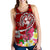 Tonga Custom Personalised Women's Racerback Tank - Turtle Plumeria (Red) - Polynesian Pride