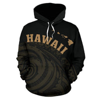 Hawaii Polynesia Hoodie Golden Tatau Style - Polynesian Pride