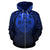 Fiji All Over Zip up Hoodie Lift up Blue - Polynesian Pride