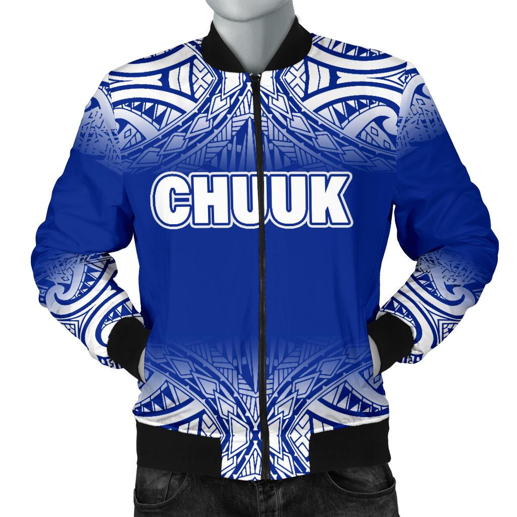 Chuuk Men's Bomber Jacket - Fog Blue Style Blue - Polynesian Pride