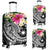 The Philippines Luggage Covers - Summer Plumeria (Black) - Polynesian Pride