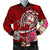 Guam Men's Bomber Jacket - Turtle Plumeria (Red) Red - Polynesian Pride