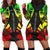 Society Islands Hoodie Dress - Polynesian Tattoo Reggae Reggae - Polynesian Pride