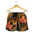 Tonga Polynesian Women Shorts - Gold Plumeria - Polynesian Pride