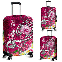 Samoa Custom Personalised Luggage Covers - Turtle Plumeria (Pink) - Polynesian Pride