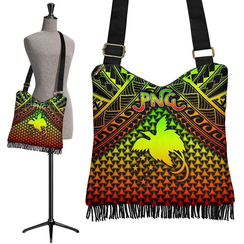 Polynesian Papua New Guinea Boho Handbag - Reggae Vintage Polynesian Patterns - Polynesian Pride