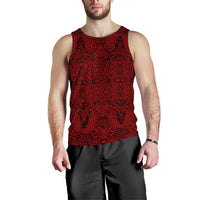 Polynesian Lauhala Mix Red Hawaii Men's Tank Top Red - Polynesian Pride