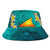 Tokelau Polynesian Bucket Hat - Manta Ray Ocean Unisex Universal Fit Blue - Polynesian Pride