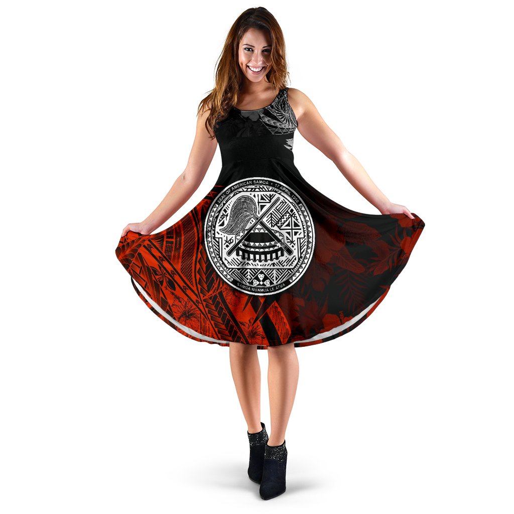 American Samoa Women's Dress - Vintage Polynesian Style Women Black - Polynesian Pride