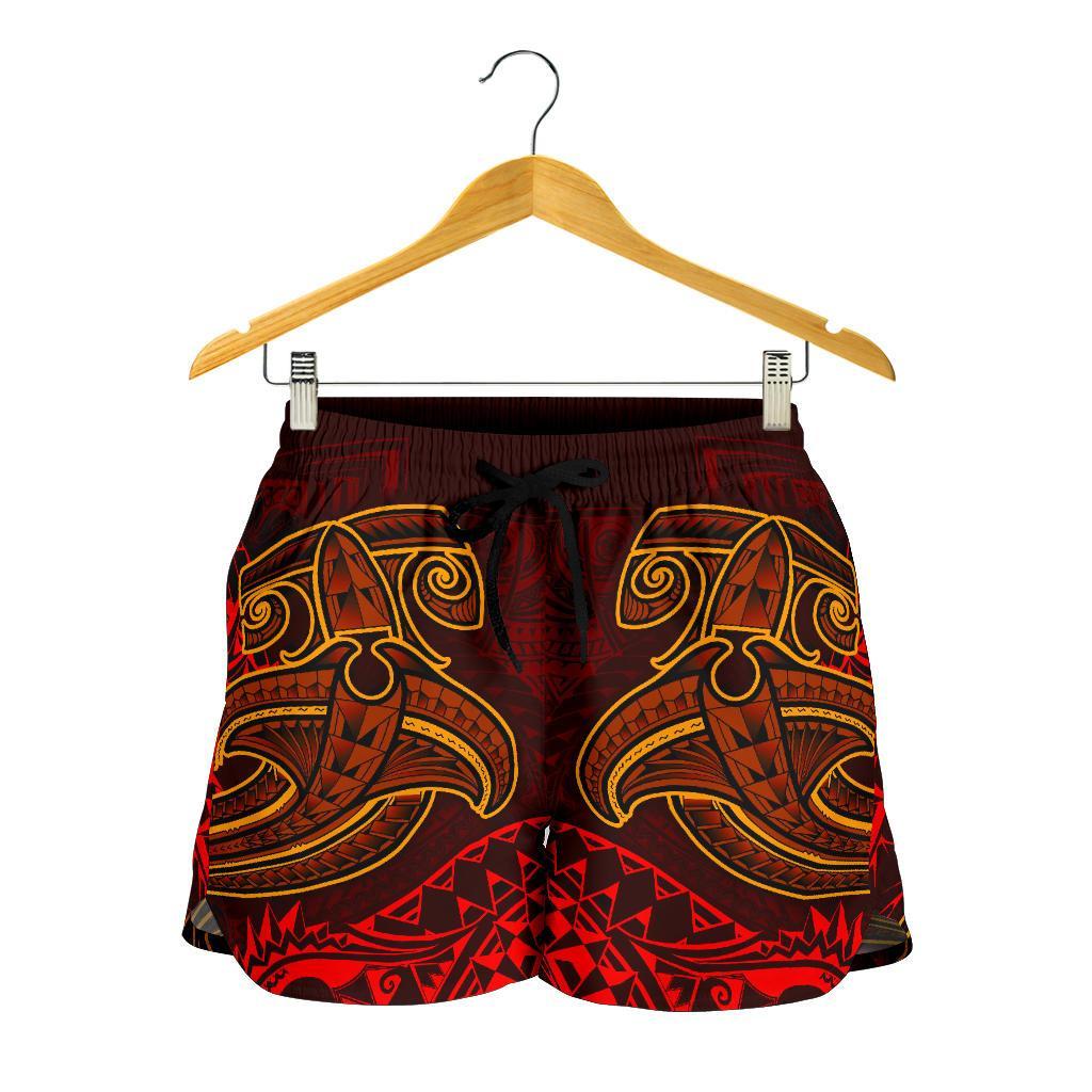 Polynesian Women's Shorts - Red Shark Polynesian Tattoo - Polynesian Pride