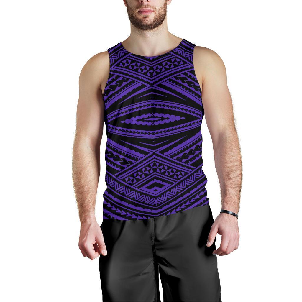 Polynesian Tatau Violet Hawaii Men's Tank Top Purple - Polynesian Pride