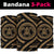 Hawaiian Turtle Map Black Gold Bandana 3 - Pack - Polynesian Pride