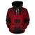 Samoa Polynesian ll Over Hoodie Map Red - Polynesian Pride