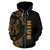 Niue Polynesian Zip up Hoodie Line Gold - Polynesian Pride