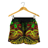 Chuuk Women's Shorts - Reggae Shark Polynesian Tattoo - Polynesian Pride