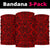 Polynesian Kakau Turtle Red Bandana 3 - Pack - Polynesian Pride