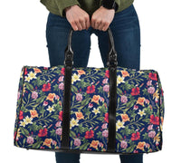 Tropical Hibiscus Red And Plumeria White Hawaii Travel Bag Travel Bag One size Black - Polynesian Pride