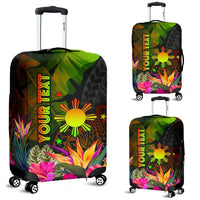 The Philippines Polynesian Personalised Luggage Covers - Hibiscus and Banana Leaves - Polynesian Pride