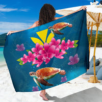 Hawaii Plumeria Kanaka Turtle Sea Sarong Sarong One Size Blue - Polynesian Pride
