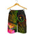 Chuuk Polynesian Men's Shorts - Hibiscus and Banana Leaves - Polynesian Pride